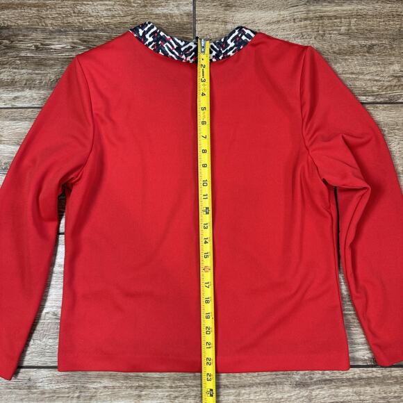 Multicolor Red Skirt Suit Set 2 Pieces Made USA 12 - Picture 4 of 16